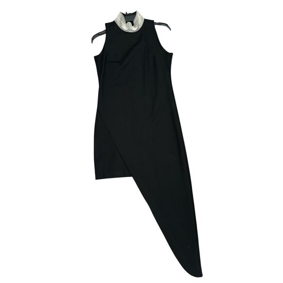 Saint Gil Paris Asymmetrical Halter Embellished Sleeveless Mini Dress Size M - Picture 12 of 12